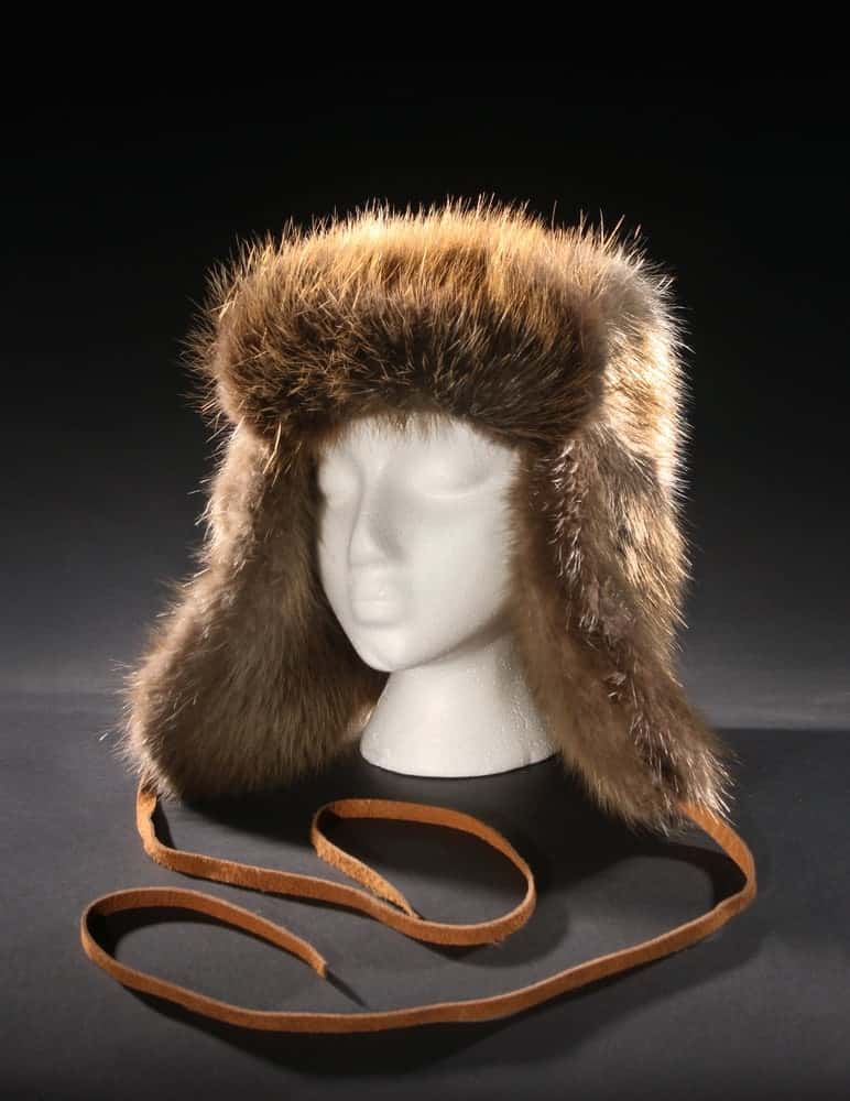 Beaver fur women's hat.