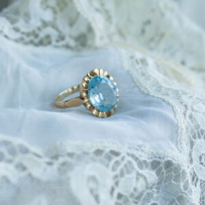 vintage wedding aquamarine ring